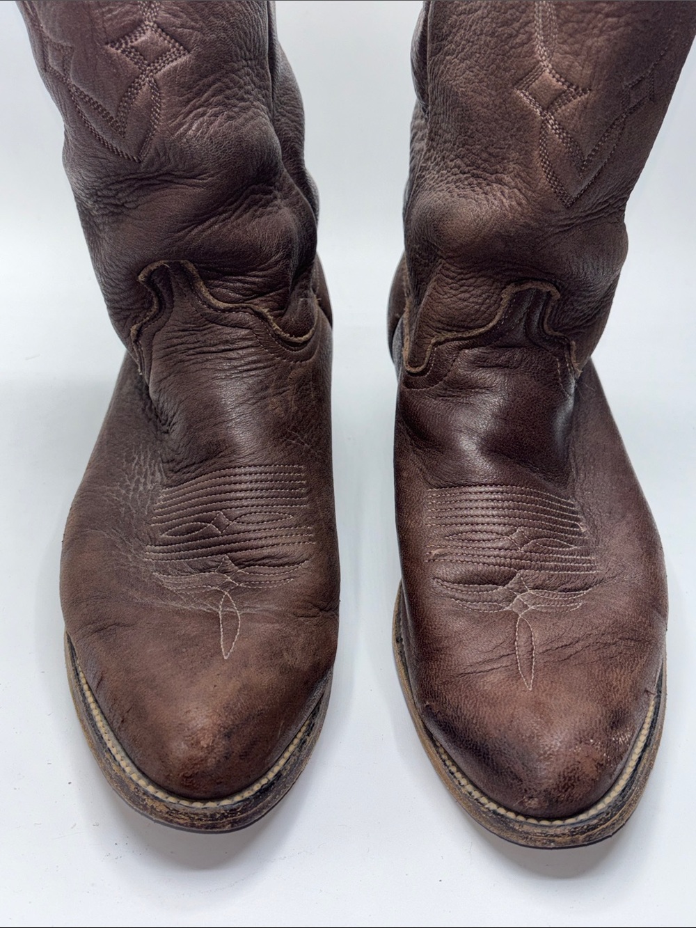 Vintage Abilene Boot Company Men’s Brown Leather Western Cowboy Boots Size 11.5